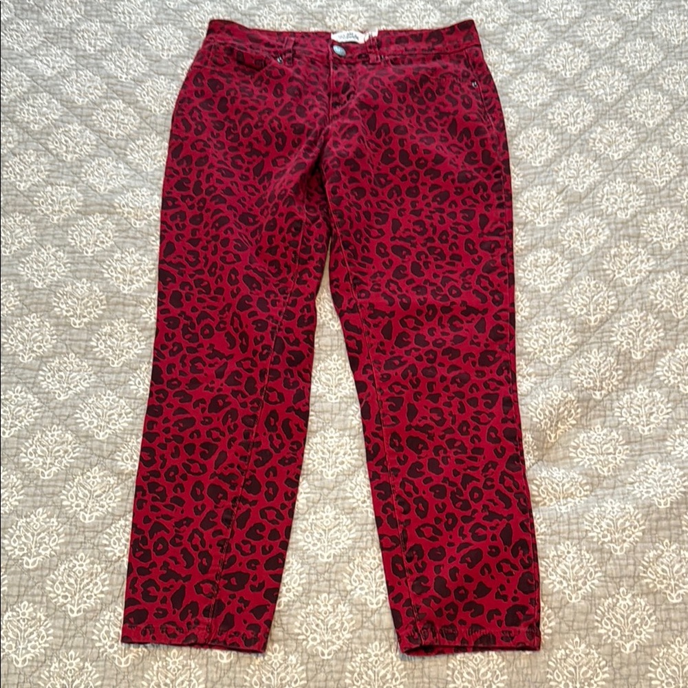 Royalty For Me Mid Rise Leopard Print Jeans